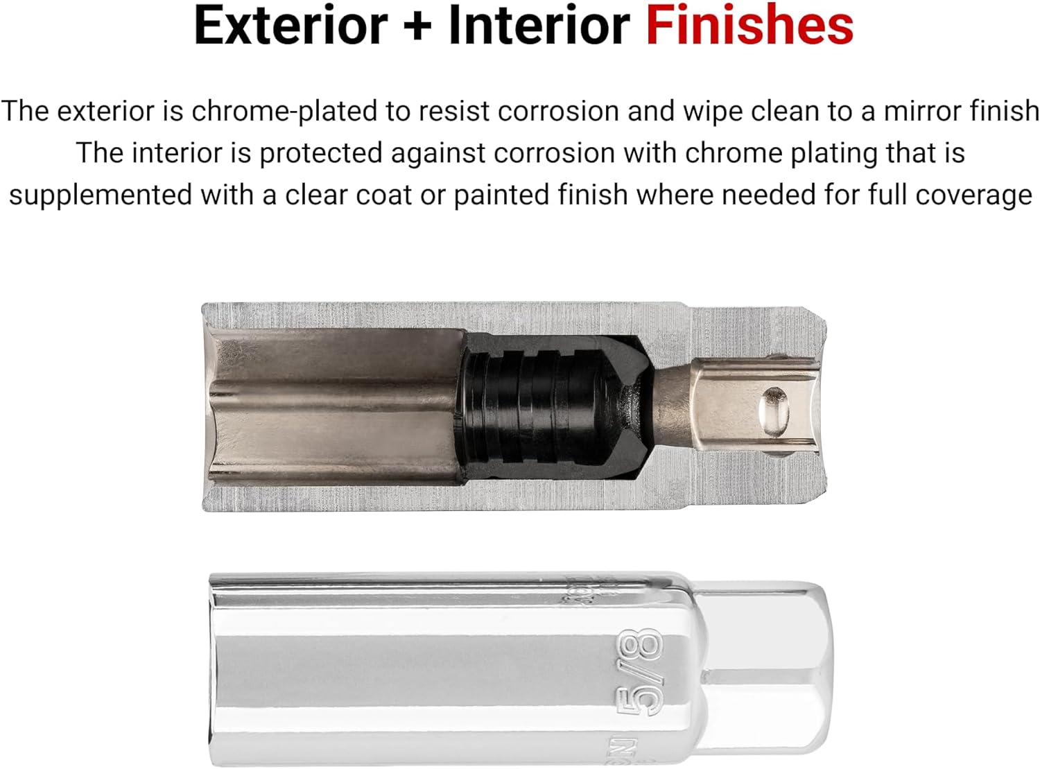 TEKTON 3/8 Inch Drive Spark Plug Socket Set, 3-Piece (5/8, 3/4, 13/16 in.) | SHD91003