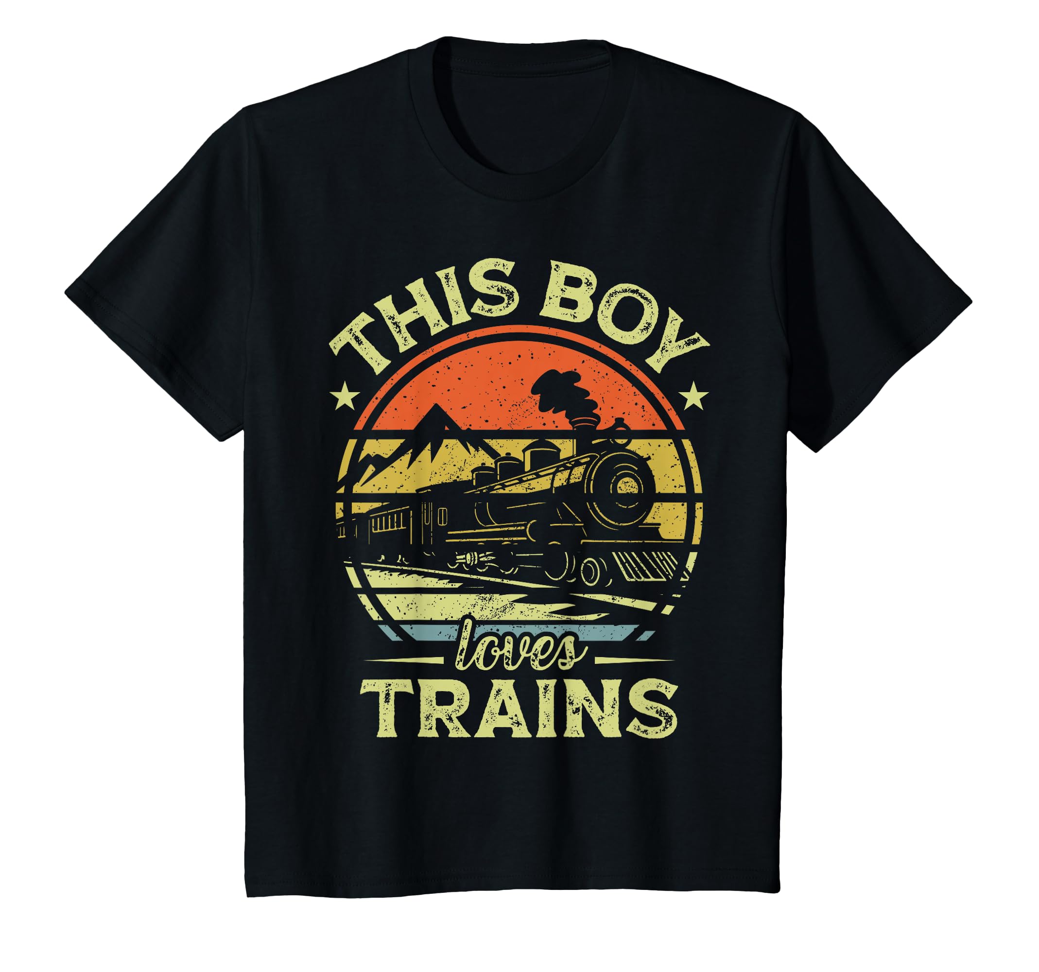 Boys Funny Train DesignsKids This Boy Loves Trains Funny Train Lover Kids Boys T-Shirt