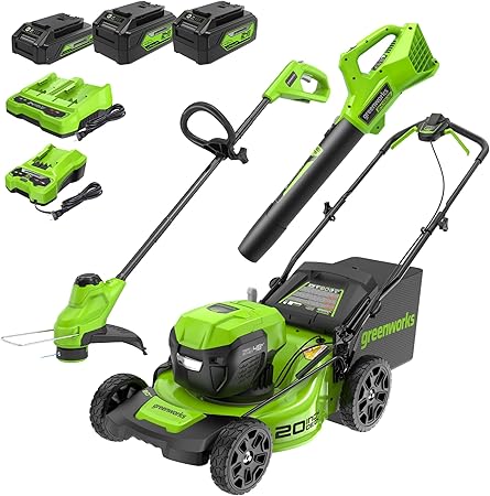 Greenworks 48V Electric Lawn Mower Combo Kit Greenworks 48V Electric Lawn Mower Combo Kit
