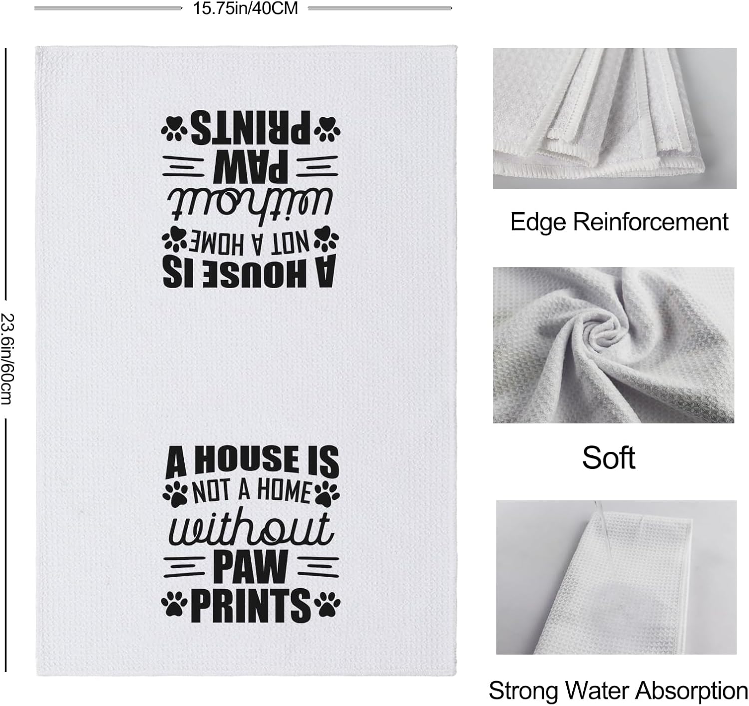 Cute Kitchen Towels for Dogs, Dog Decorations for The Home, Funny Dish Hand Towels for Kitchen, Dog Lovers Gifts for Women Housewarming - Image 4