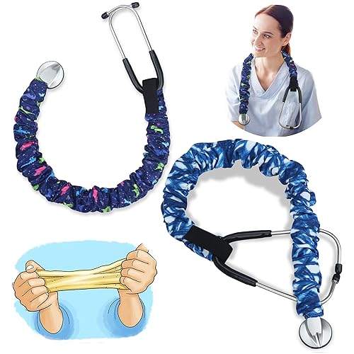 ABAMERICA Funda elástica para estetoscopio, fundas elásticas para estetoscopio, ajuste universal para todo tipo de estetoscopios