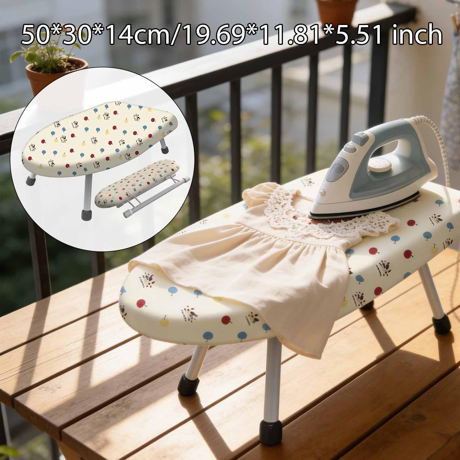 Tabla de Planchar Pequeña de, Lavable, con Funda Extraíble, Compacta, Regalo para Mamá, Tabla de Planchar Plegable para El Hogar, Sala, con Tabla de Mangas, Individual