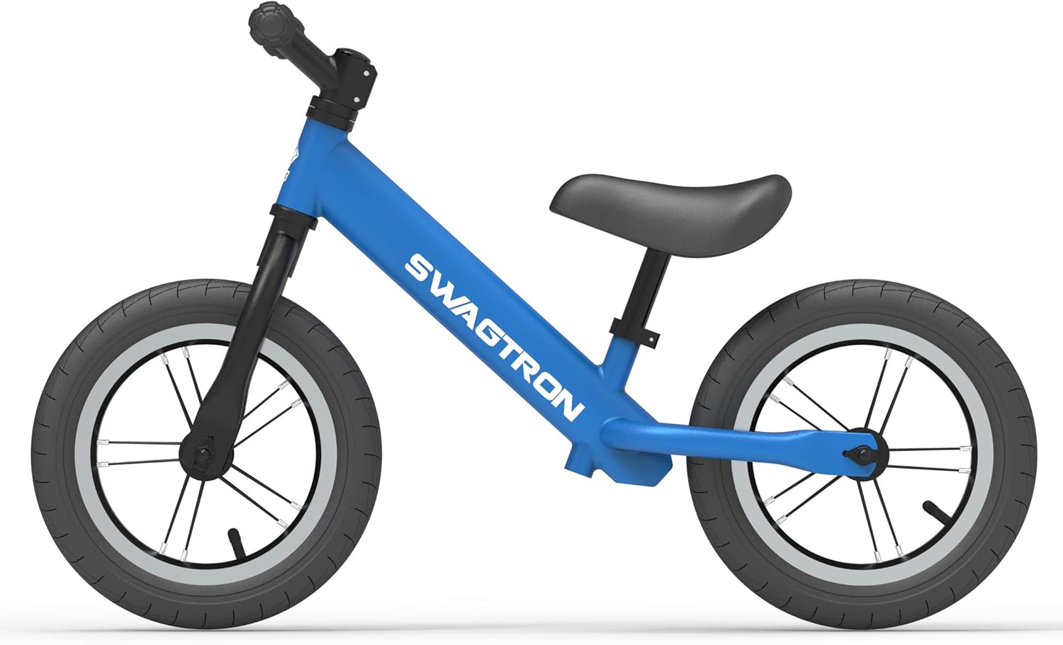 Swagtron K3 12" No-Pedal Balance Bike for Kids Ages 2-5 Years | Air-Filled Rubber Tires | 7 lbs Lightweight | 12"~16" Height Adjustable Seat | ASTM-Certified, Blue, One Size : Toys & Games