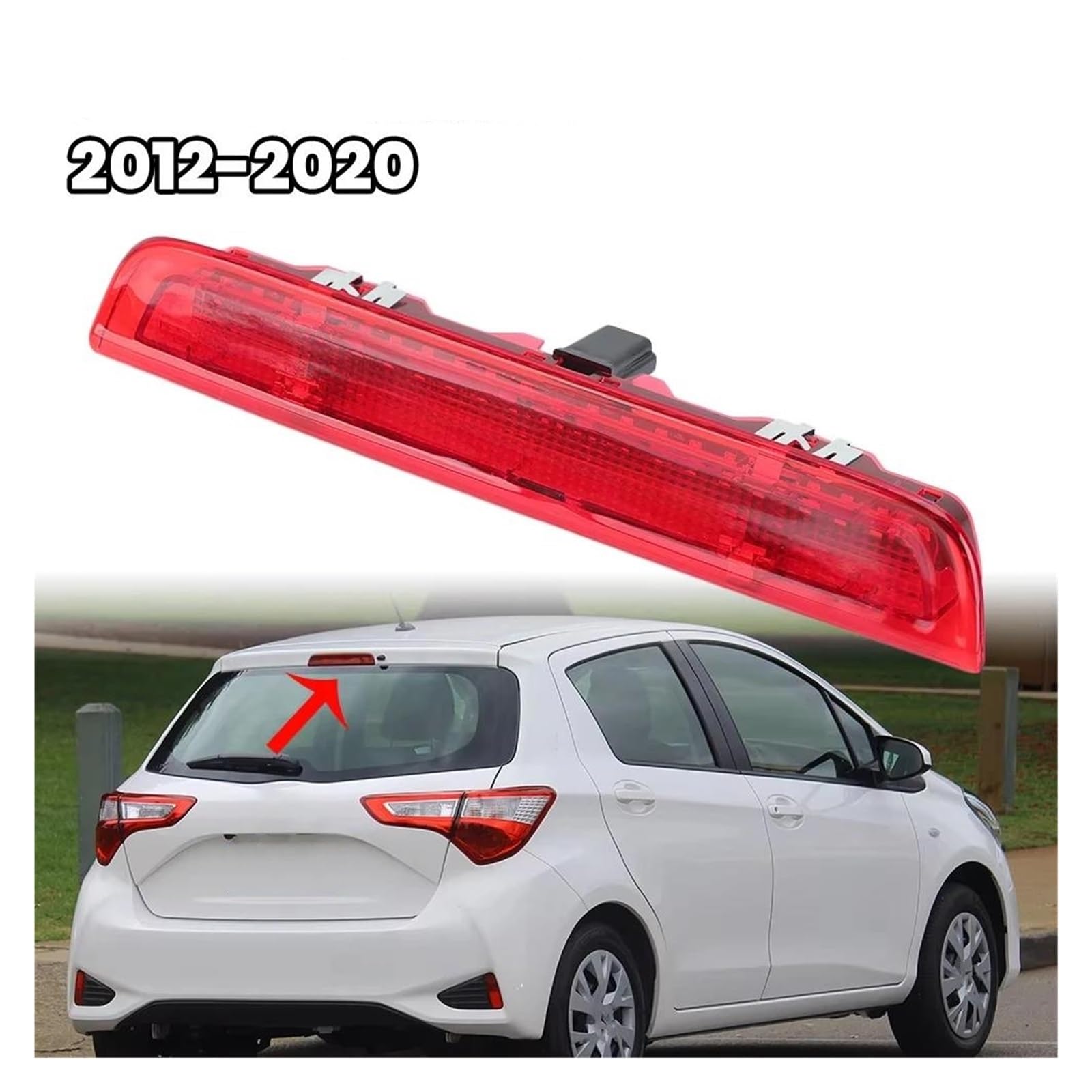 Generico Luce Freno Supplementare Per Toyota Per Yaris Per MK3 Per Hatchback 2012-2020 Luce Di Stop Aggiuntiva LED Terza Lampada Segnale Montaggio Ad Alto Livello