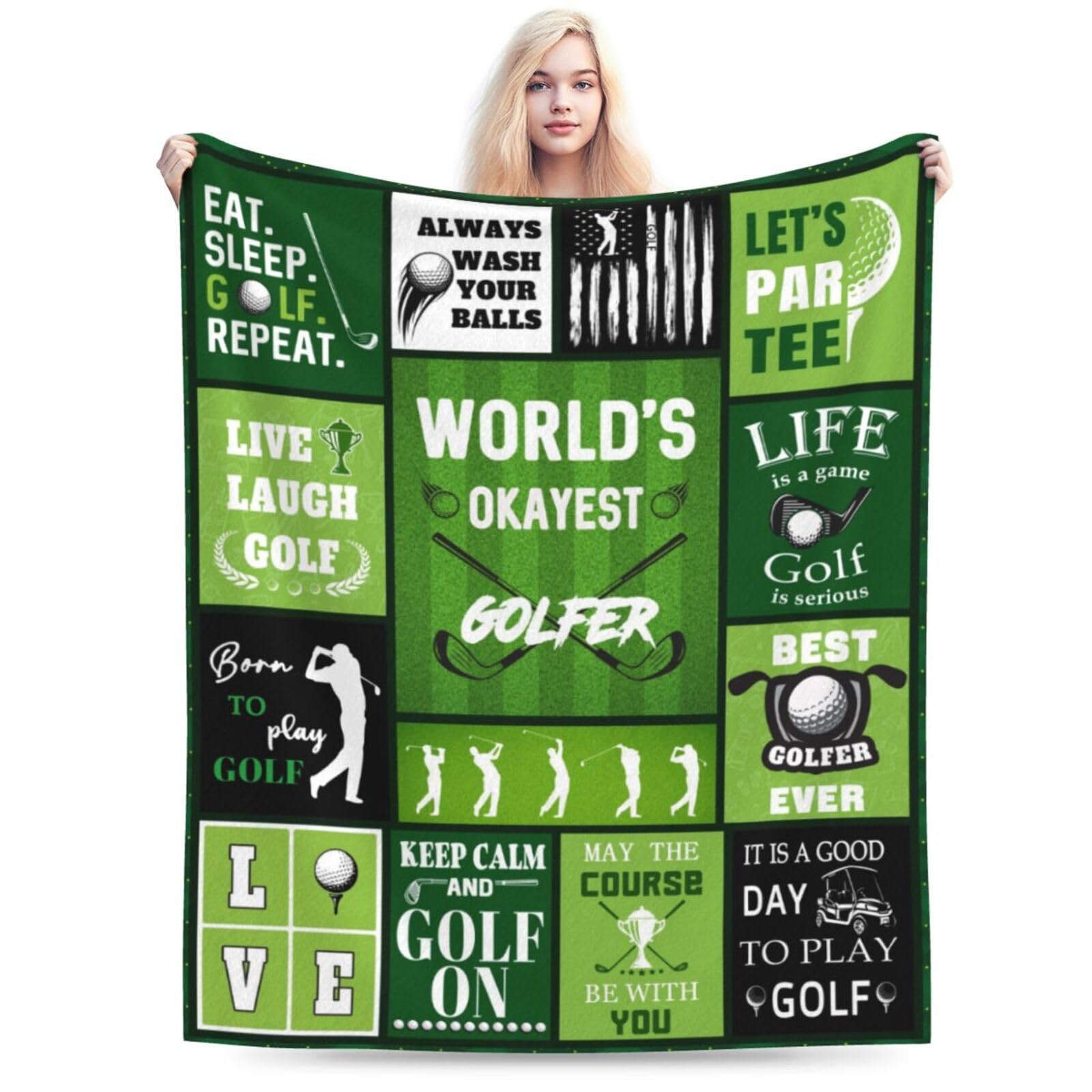 Golf Gifts for Men Golfer Blanket for Golf Lovers Throw Golfing Gifts