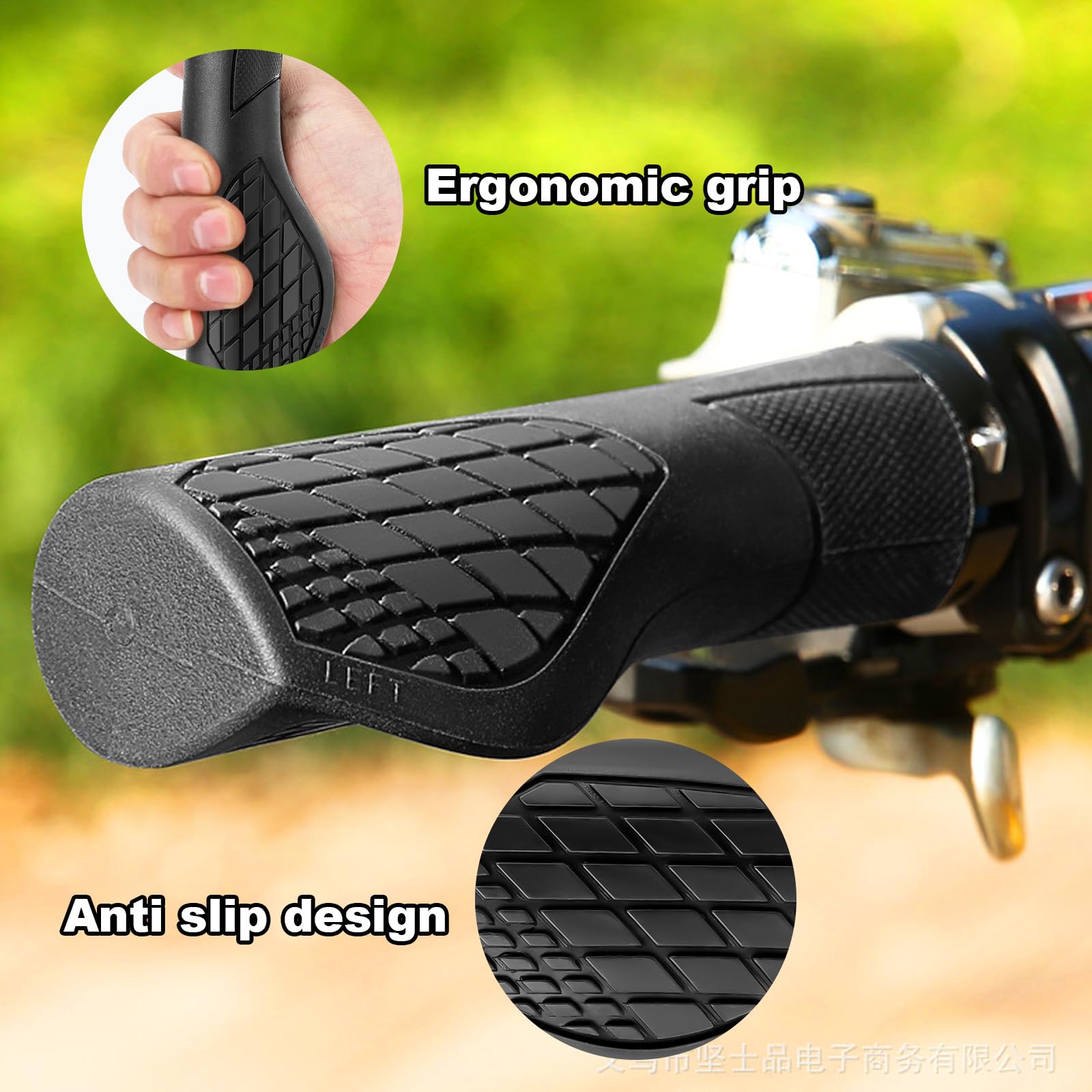 Ergonomische Fahrradgriffe Rutschfest Mit Dual Lock - Für 22mm Lenker MTB & Rennrad