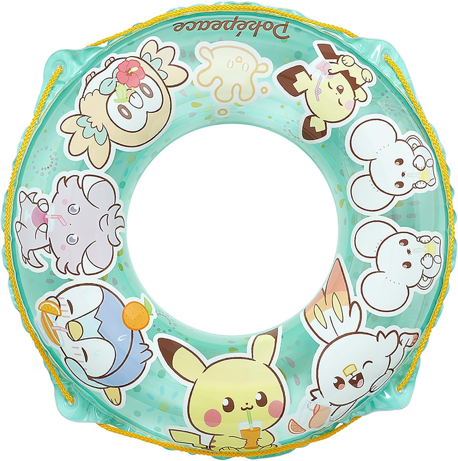 Amazon.co.jp: ポケピース 浮き輪 子供 80cm ロープ付き セット（浮き