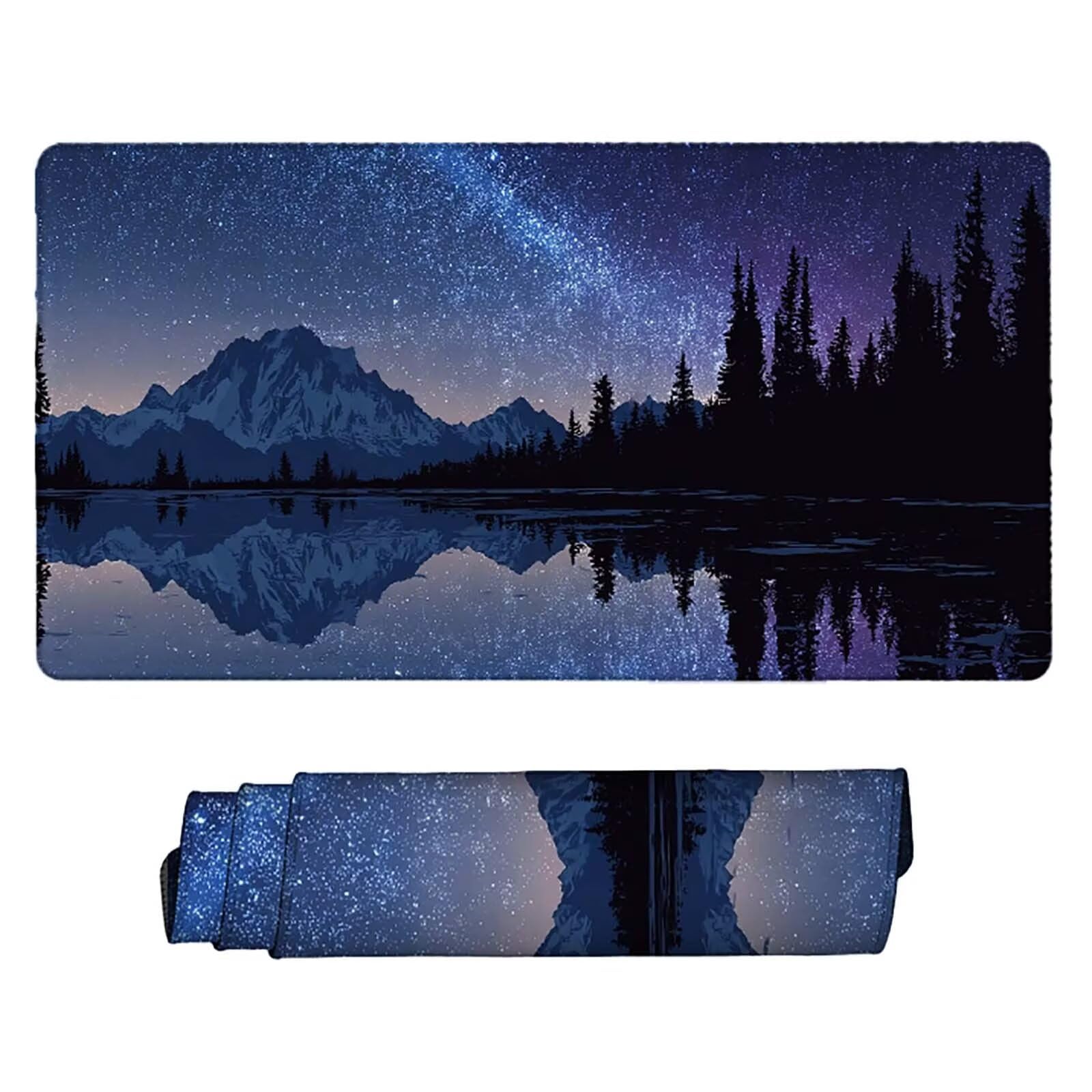 Tappetino Mouse XXL 1000x500mm Nero Mousepad Geometria Tappetino Scrivania Grande, con base in Gomma Antiscivolo, Impermeabile Sottomano Scrivania per Computer, Accessori Gaming Mouse Pad 5-1486i