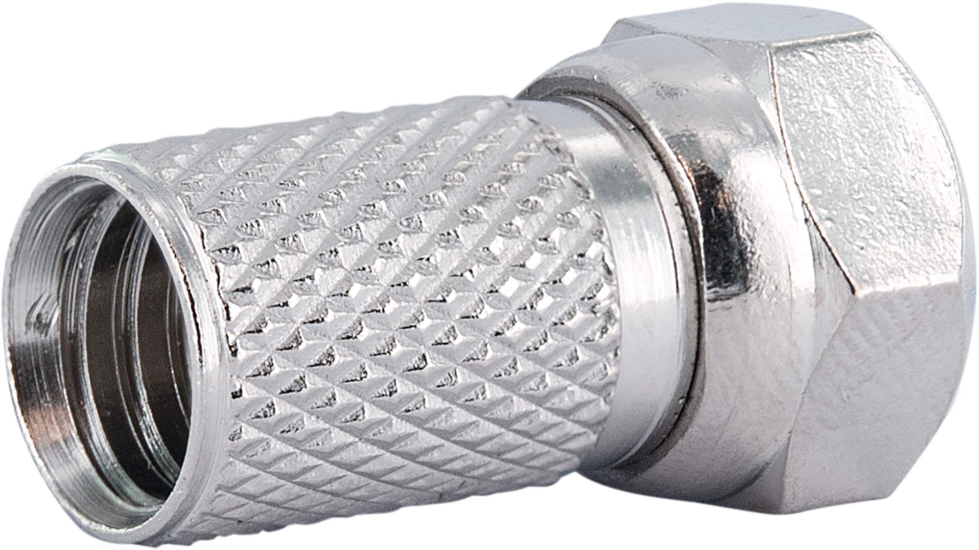 Schwaiger GmbH SCHWAIGER -FST8004 531- F wtyk wkręcany 4 szt. / 8 mm średnica/do kabla koncentrycznego/połączenia wtyczki i kabla/4 sztuki/srebrny