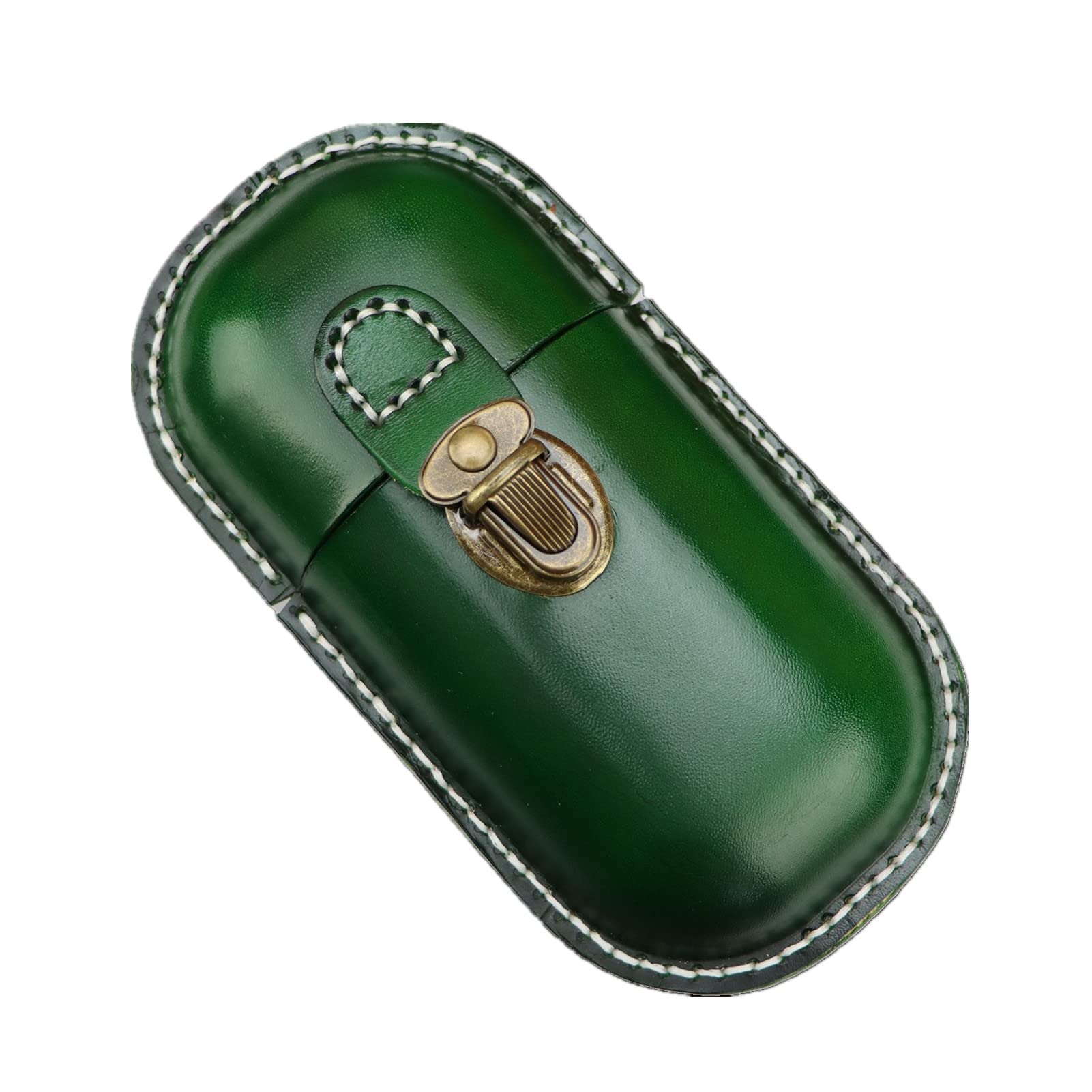 FanyixuanLeather Eyeglass Case Hard Shell Retro Men And Women Sunglasses Nearsighted Glasses Locking clasp Protection Box