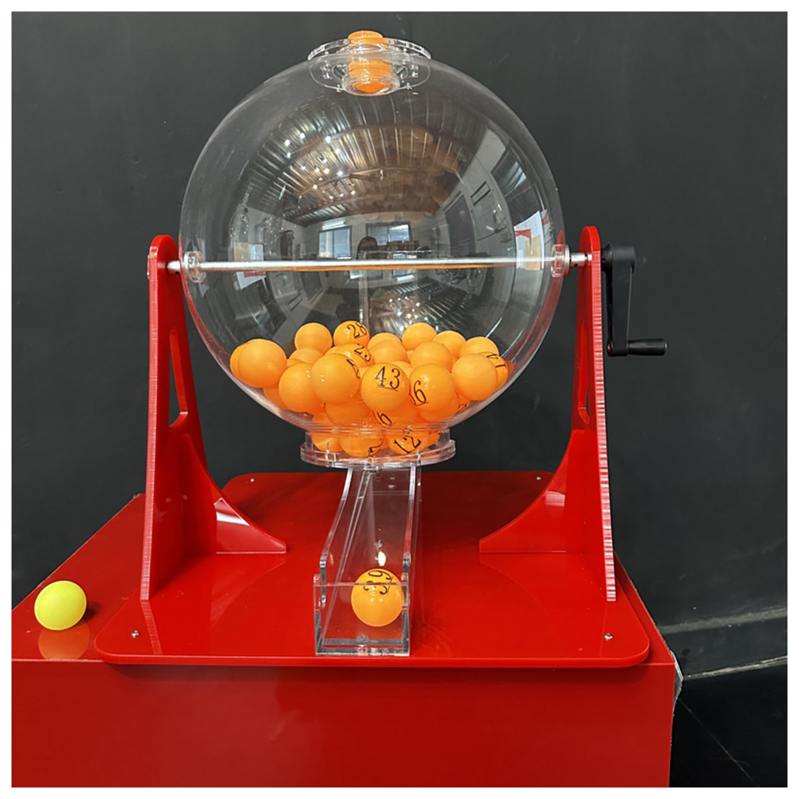 Máquina de Bingo aleatoria con manivela, selector de Bolas de lotería para 1-200 Bolas, Ligas de fantasía y Juegos en Grupo, Divertida Actividad Familiar.