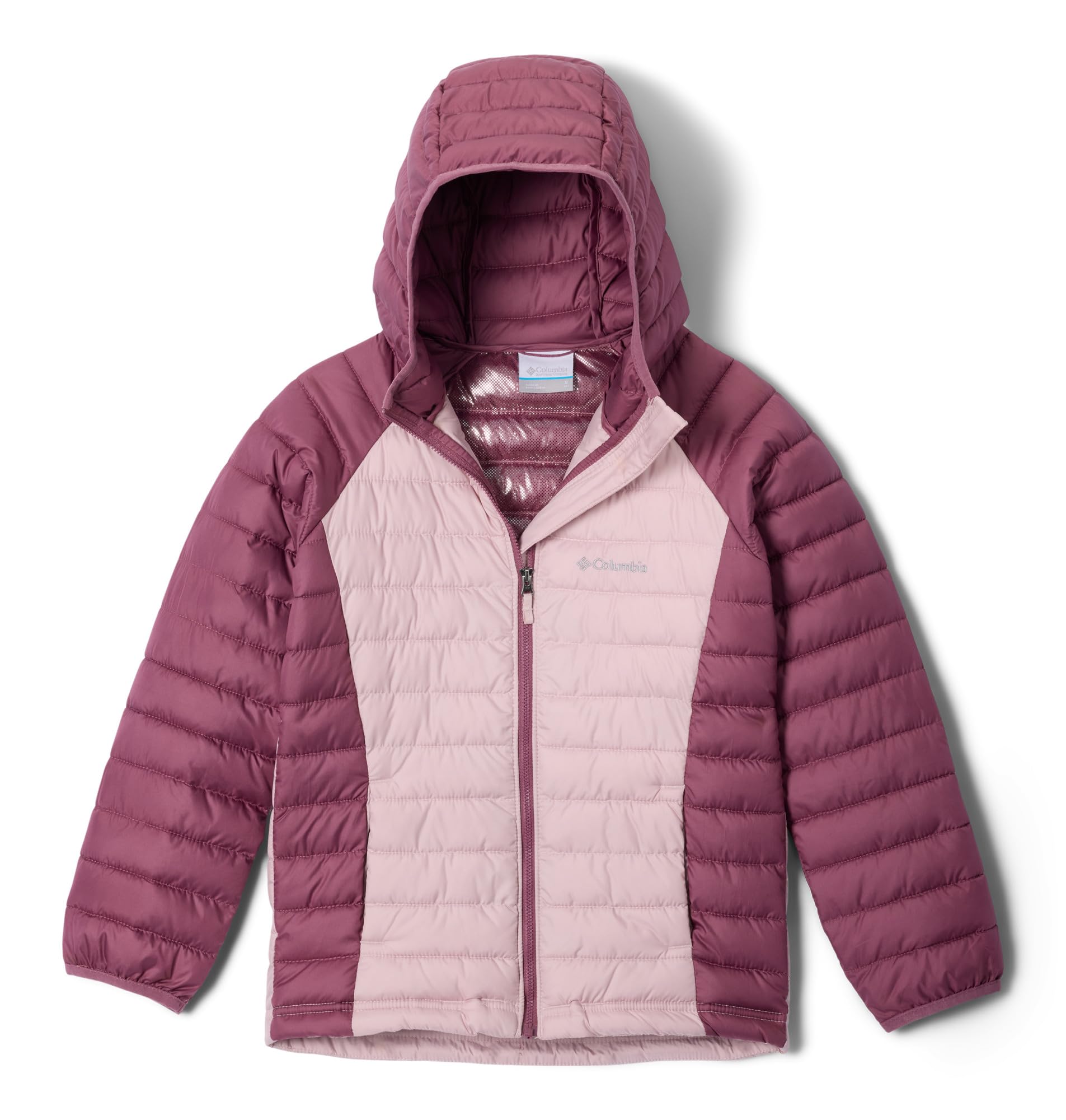 Columbia Powder Lite 2 - Piumino con cappuccio, rosa minerale/malva antico, L