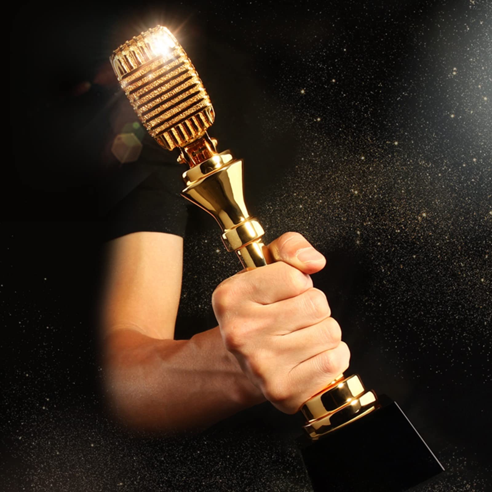 Trophée De Microphone Trophée D'excellent Chanteur Trophée D'hôte Adapté Aux Discours Concours De Musique Concours De Chant