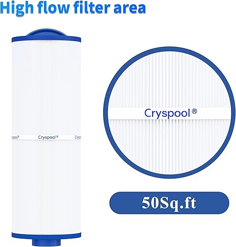 Miniatura 6 de Cryspool Filtro de spa y bañera de hidromasaje compatible con Unicel 4CH-949, PWW50L, Rising Dragon, Waterway, Dynasty Spas, FC-0172. 50 pies