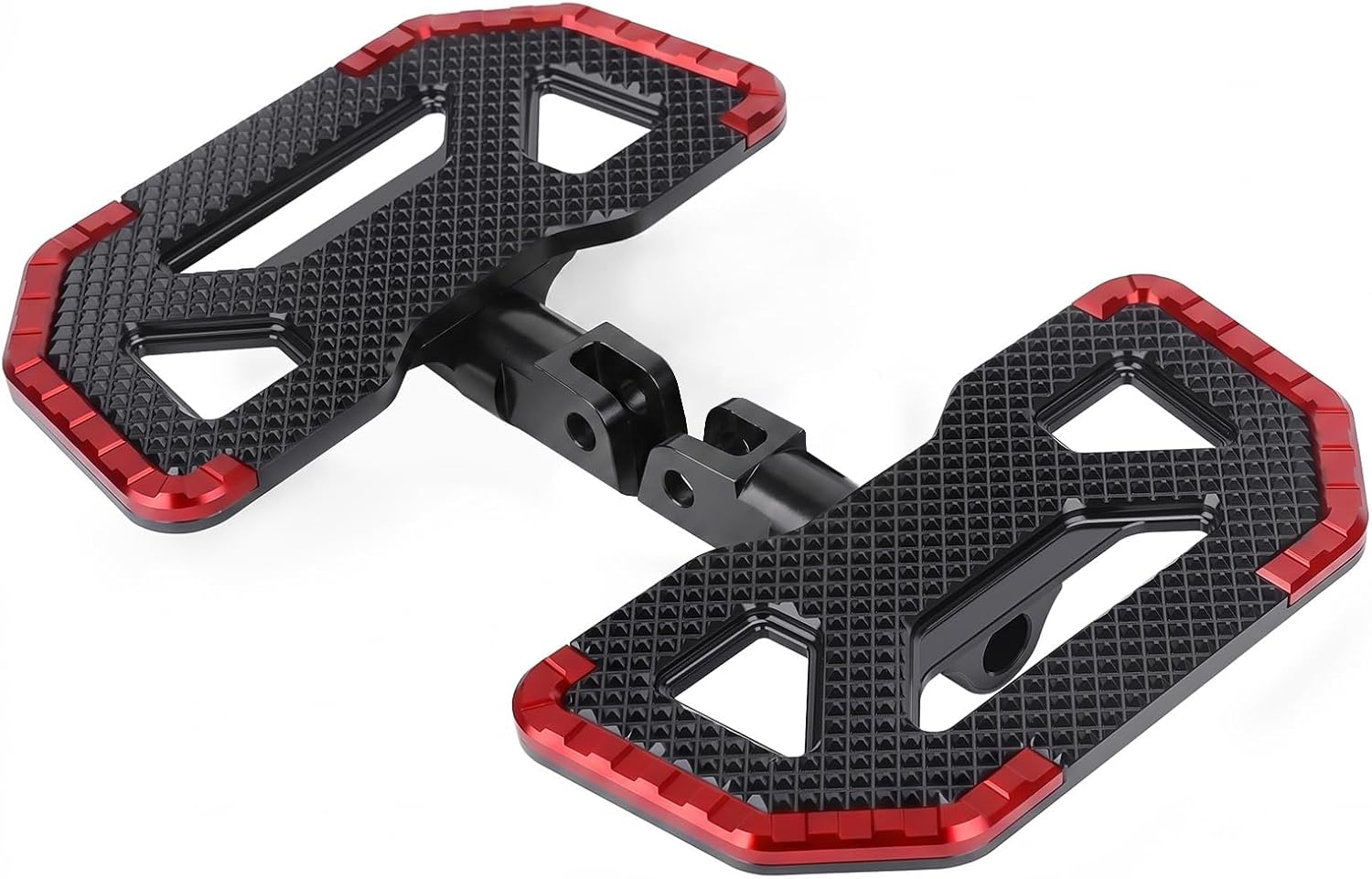 360-Degree Rotating Rider Floorboards Footpegs for Honda Gold Wing GL1800 F6B 2001-2024 – Wide Platform, Anti-Slip, Easy Install – Black and Red