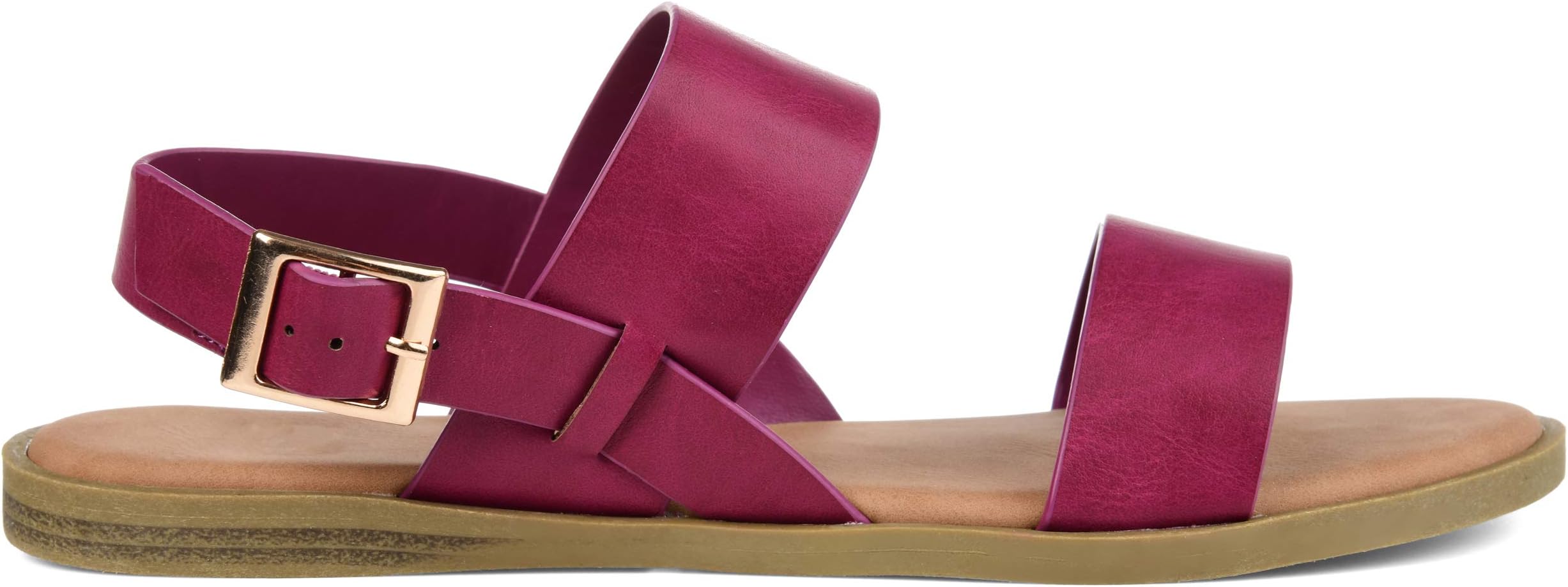 Brinley CoWomens Dual Strap Open-Toe Sandal