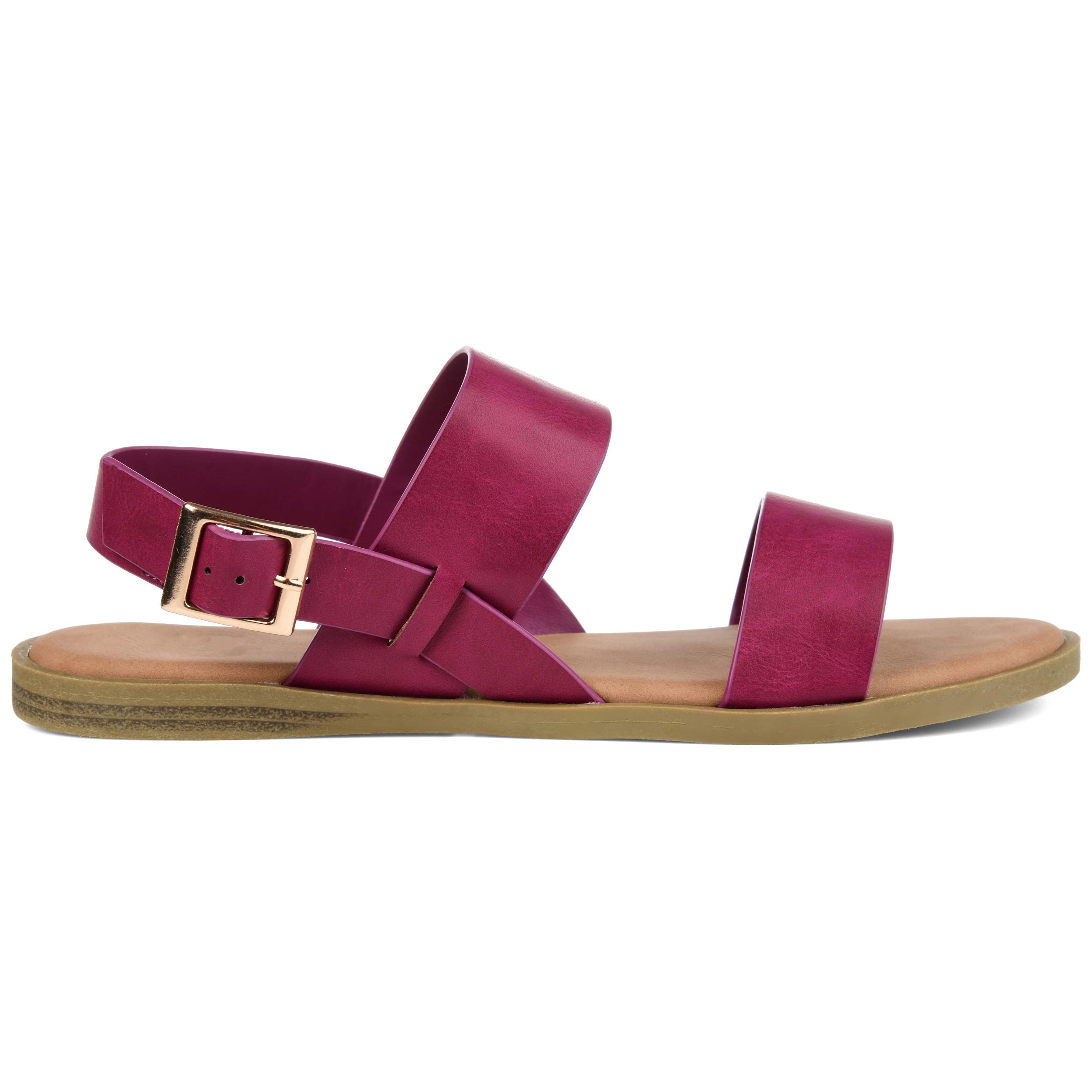 Brinley CoWomens Dual Strap Open-Toe Sandal