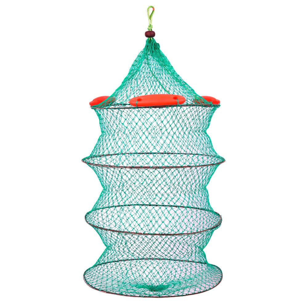 Floating Fishing Basket, Foldable Nylon Fish Baskets Portable Mesh Fish Net for Kayak Minnows Bucket
