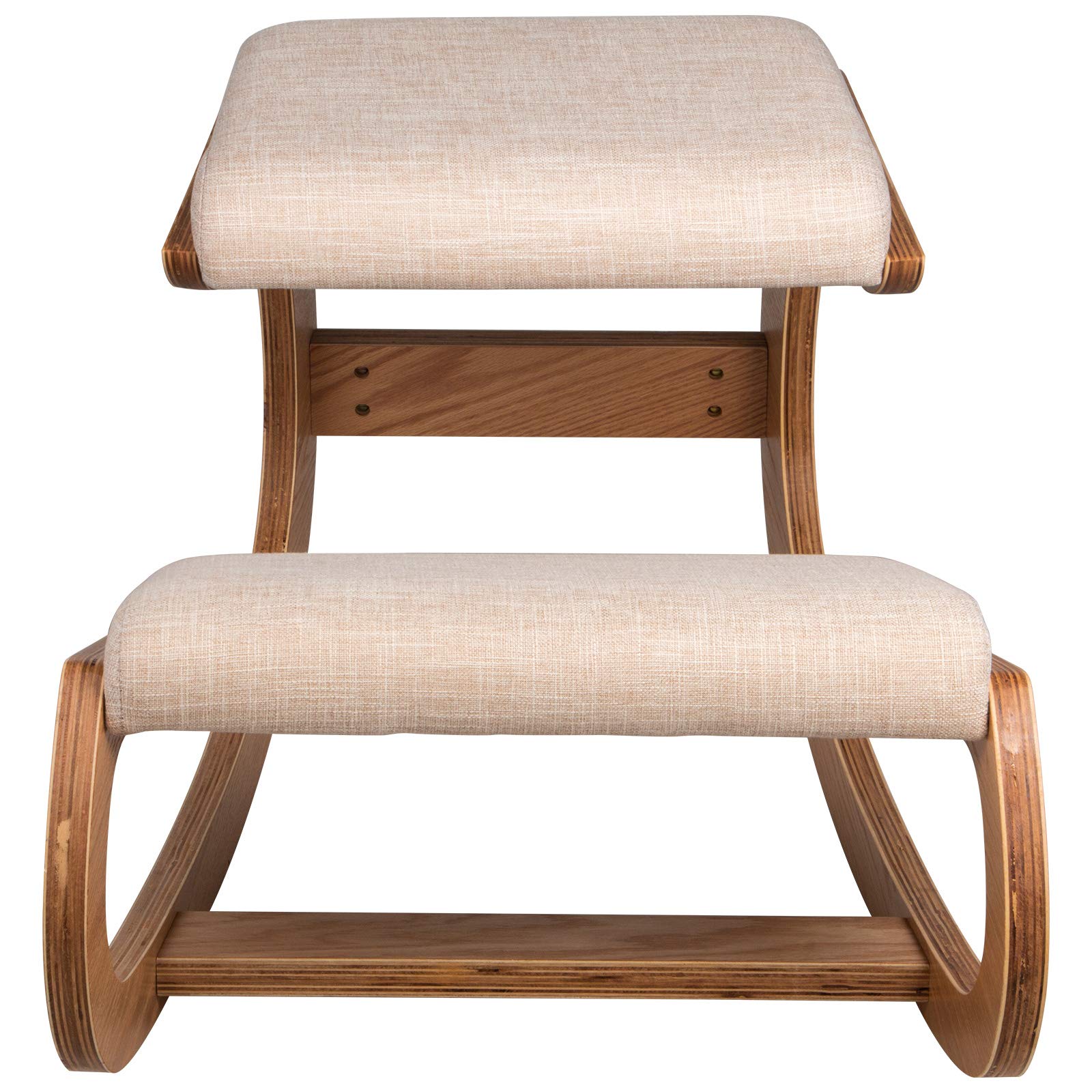 Tabouret Ergonomique Tabouret Réglable Ergonomique Coussins Confortables Bureau Maison Façonnant et Soulageant Stress Fauteuil Ergonomique à Genoux Tabouret (Chêne Blanc)