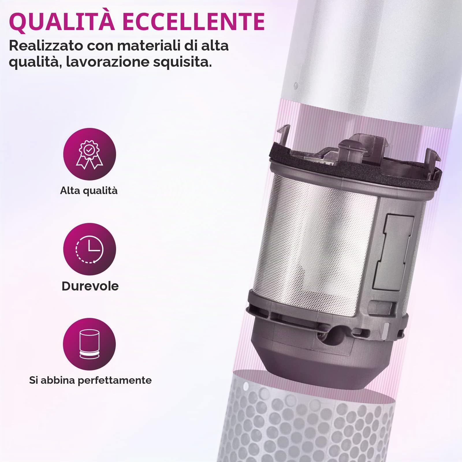 Filtro interno di ricambio per Dyson Airwrap Hair Styler HS01 HS05, filtro per styler, ferro arricciacapelli, parti di ricambio interne in rete