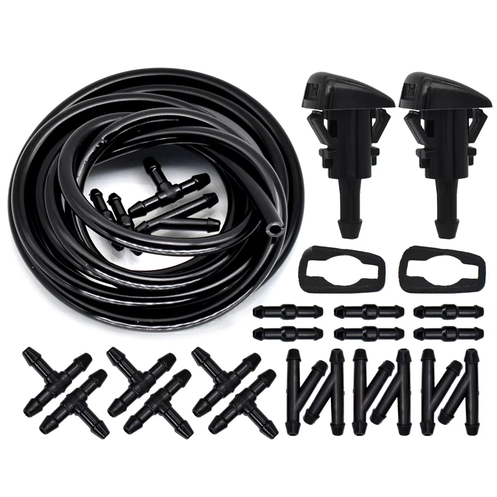 Car Windshield Sprayer Compatible with Subaru for Impreza 2008 2009 2010 2011 2X Front Windshield Wiper Washer Nozzle Spray Jets Hose OEM：86636FG051