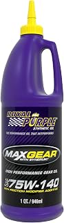 Royal Purple Max Gear 75W-140 Synthetic Gear Oil, 1 Quart - 6 Pack for Max Drivetrain Protection