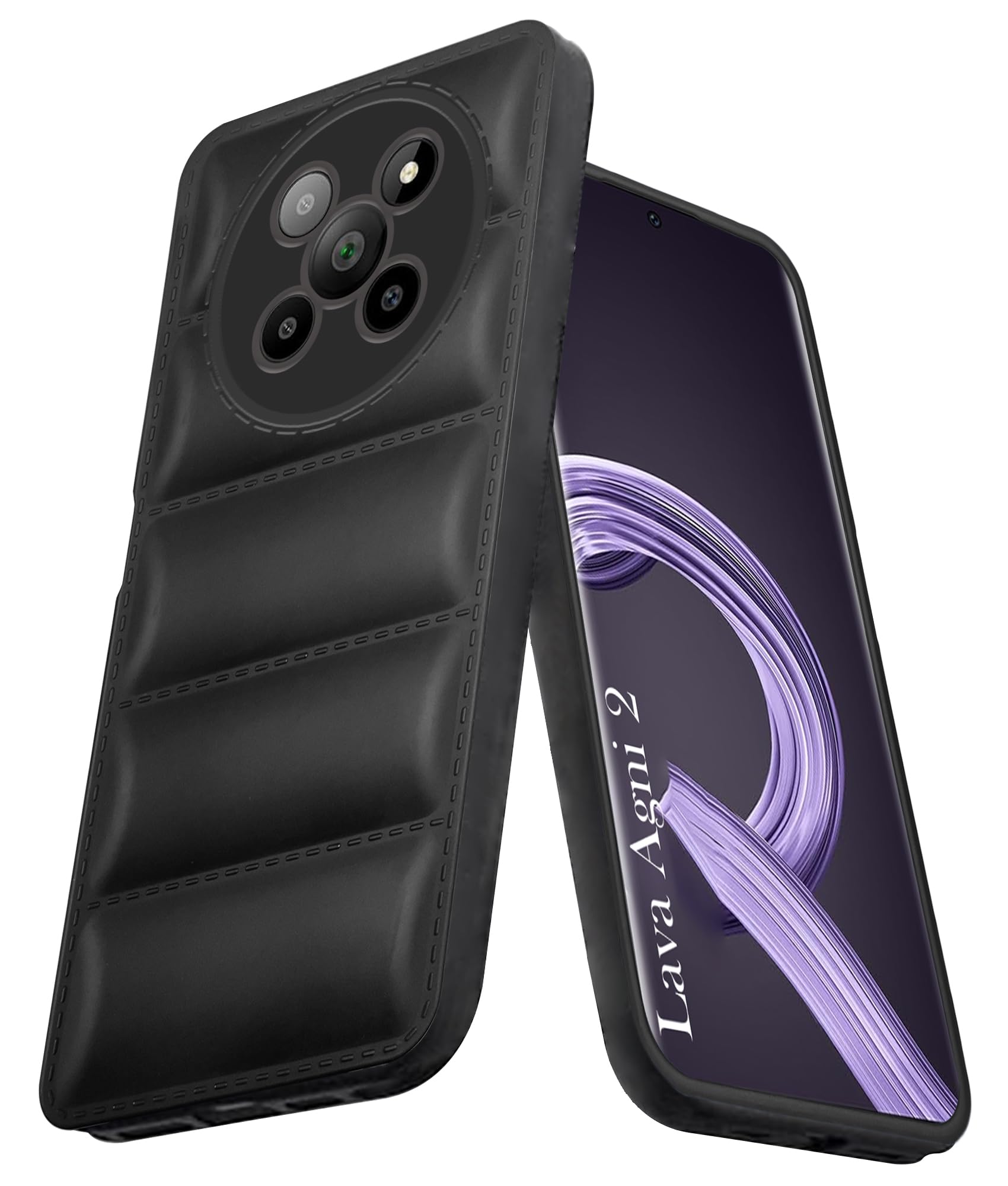 Jkobi Back Cover Case for Lava Agni 2 5G (Puffer Cushion Wave Design | Camera Protection | Soft Black) (B0CZ6T3RYH) Amazon Price History, Amazon Price Tracker