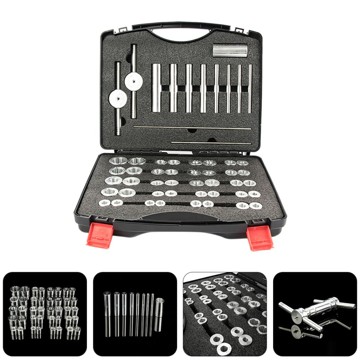 HEMOTON Juego de Prensa para Cojinetes de Bicicleta 1 Set Negro | Aleación de Aluminio Cnc, para Buje de Rueda y Mantenimiento Doméstico