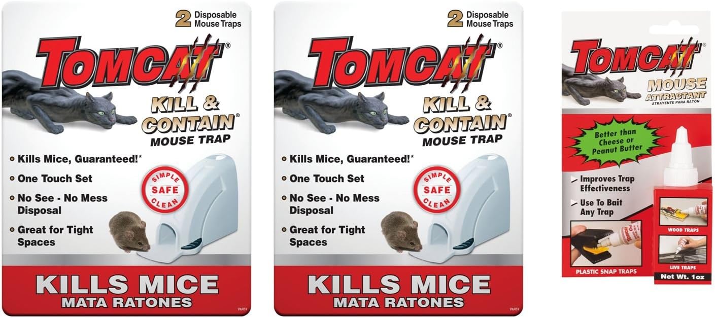 Tomcat Kill and Contain Mouse Trap, 2Pack (set of 2 Total 4 Traps