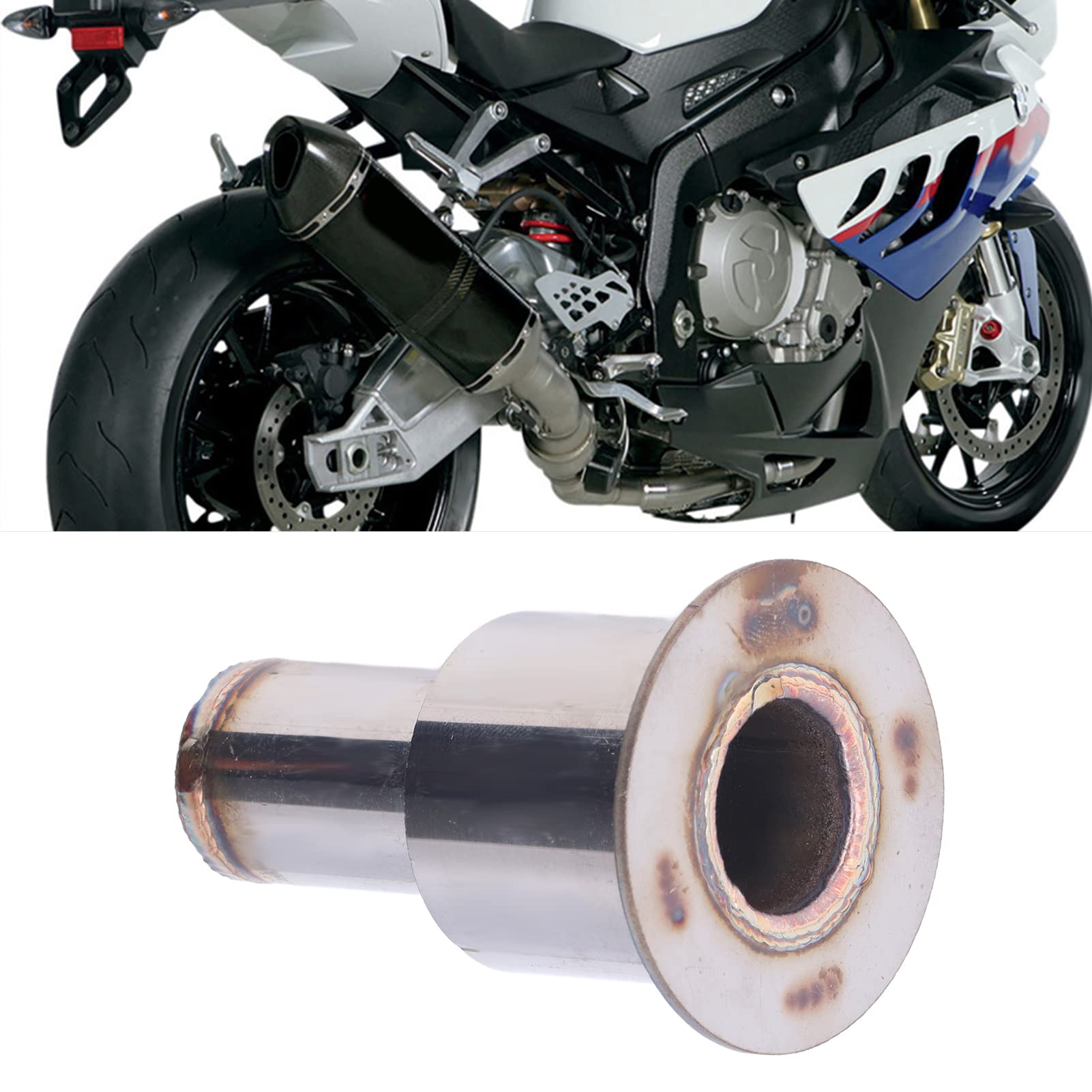 Silencieux DB Killer Universel 60 Mm Pour Moto - Acier Inox Noir Mat - Réducteur De Bruit Pour Échappement Modifié