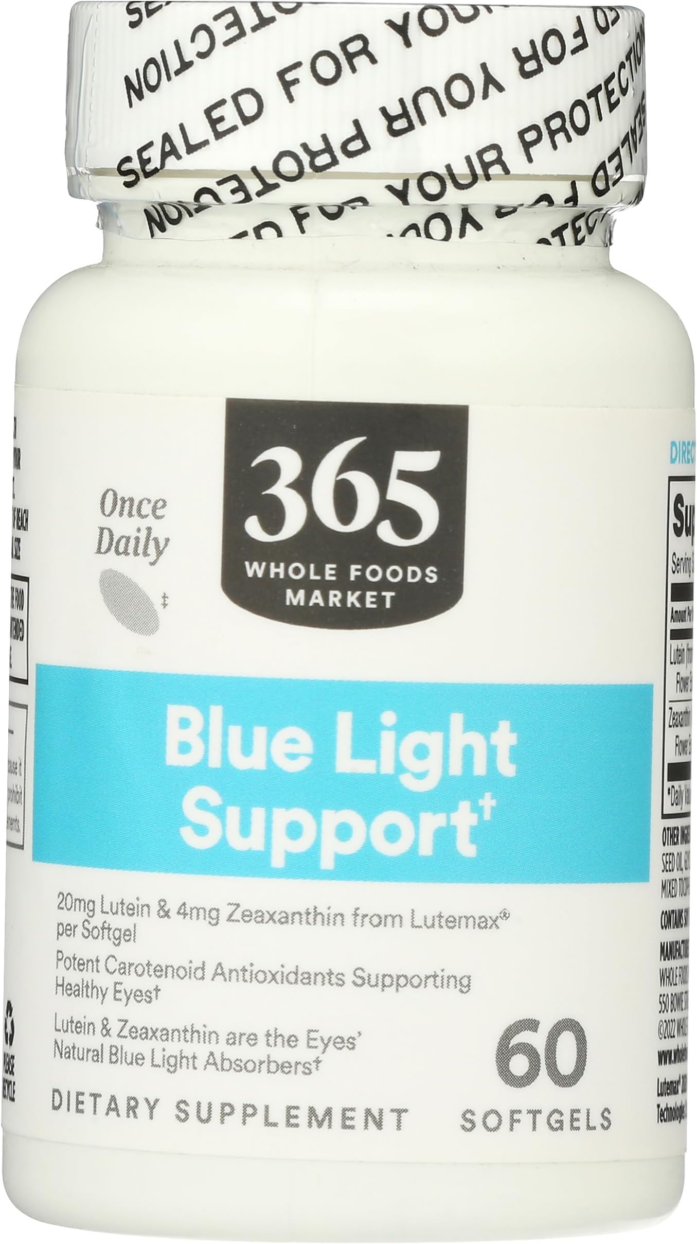 365 by Whole Foods MarketLutein 20mg with Zeaxanthin 1mg, 60 Count