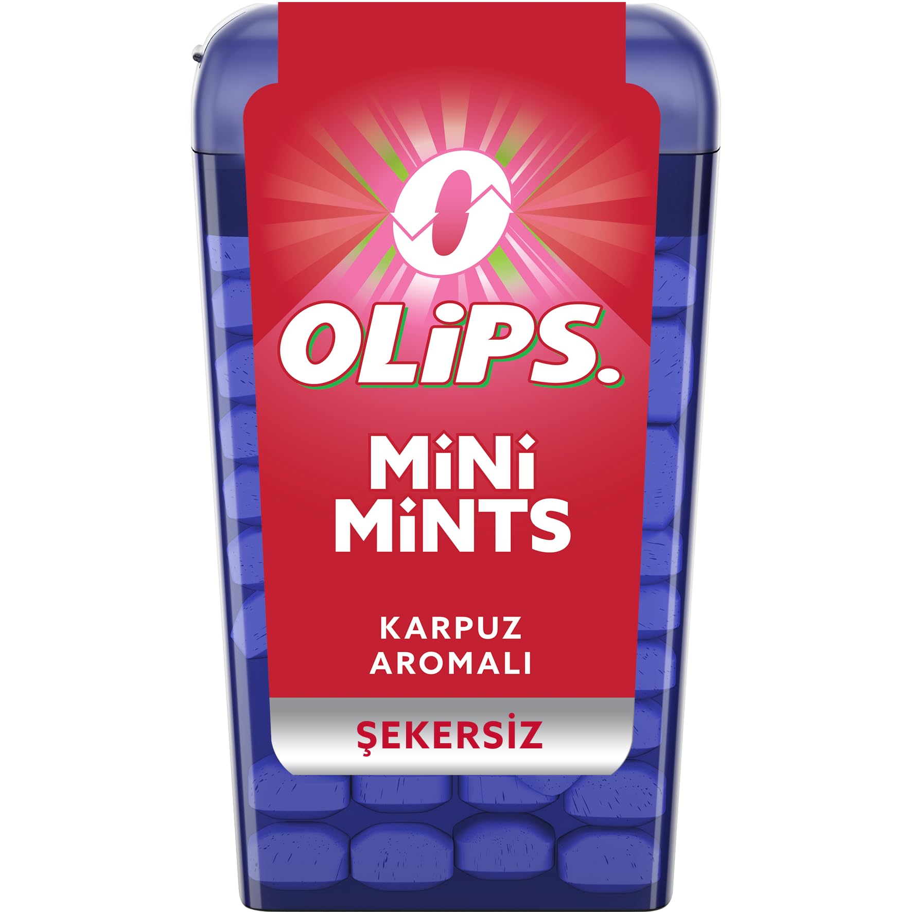 Olips Mini Mints Karpuz Aromalı Şekersiz Ferahlatıcı Şeker 12,5 gr