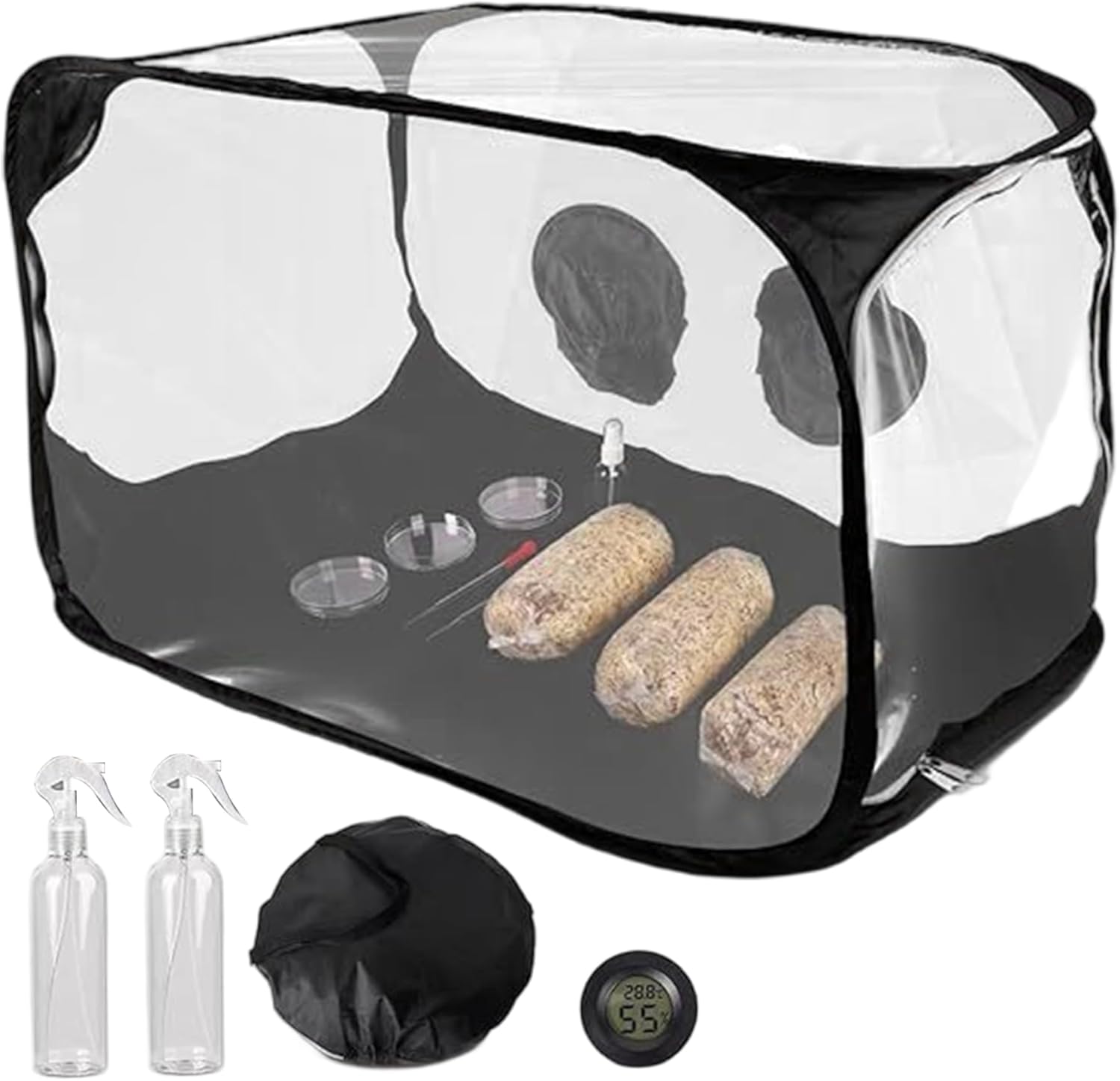Still Air Box Transparent Plastic Mushroom Grow Tent Portable Mushroom Grow Box for Spores Horticulture Supplies