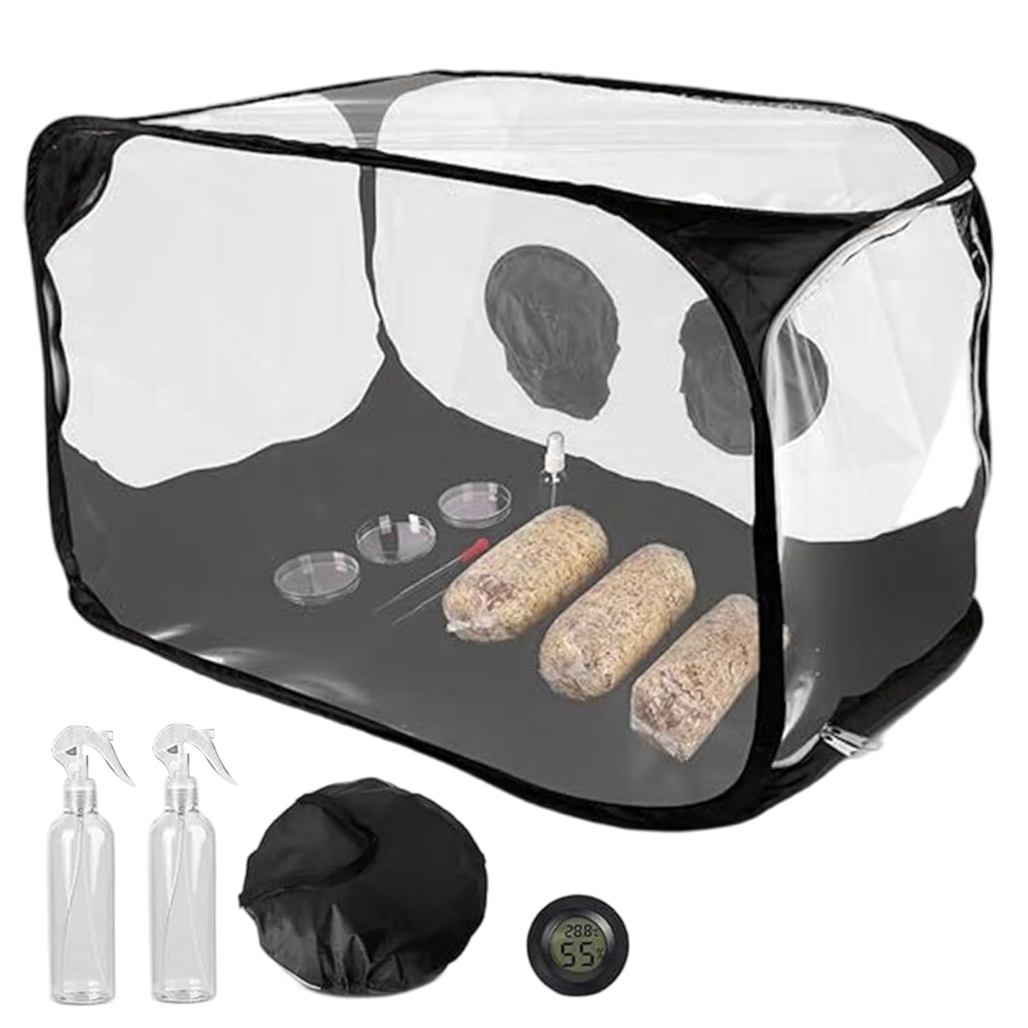 Still Air Box Transparent Plastic Mushroom Grow Tent Portable Mushroom Grow Box for Spores Horticulture Supplies