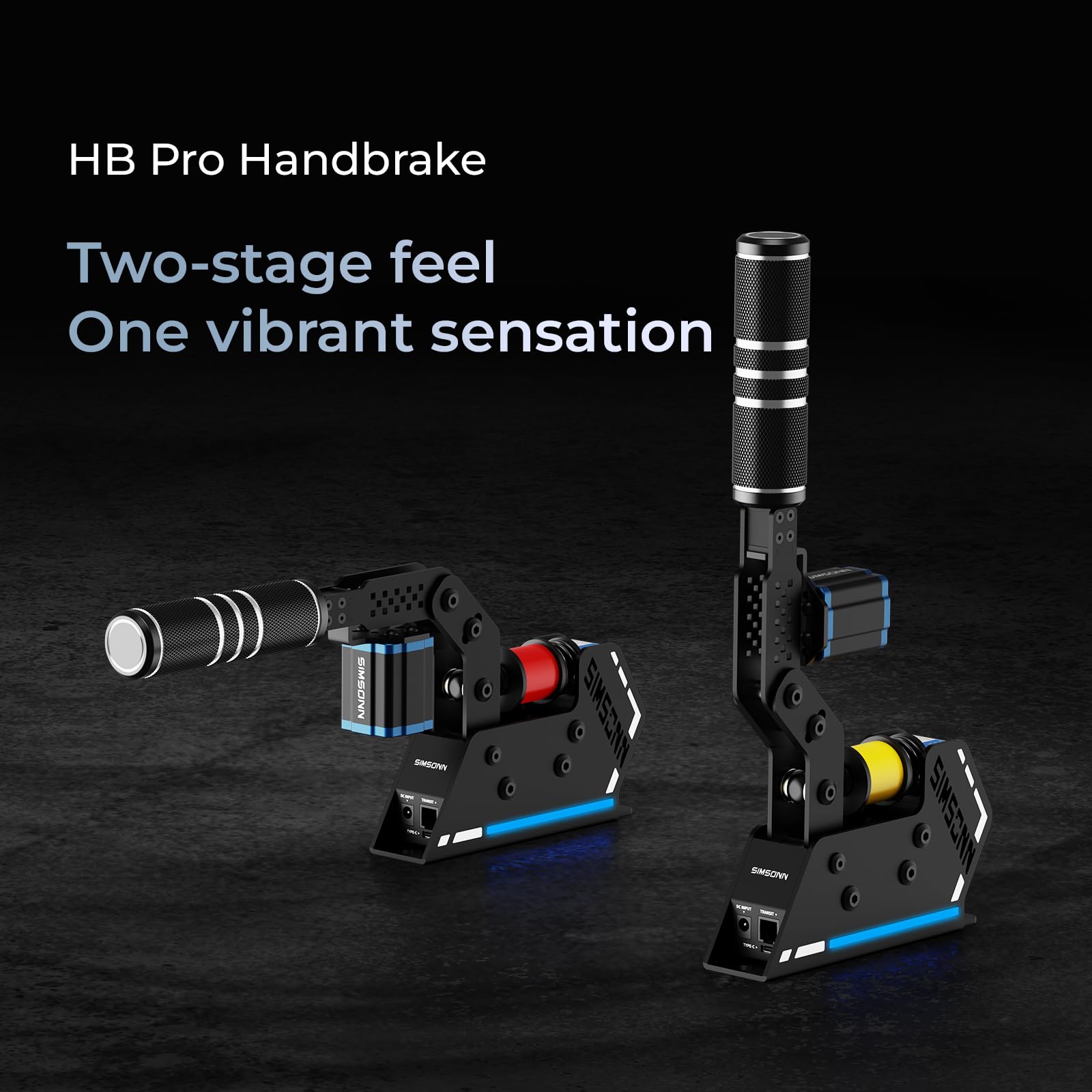 SIMSONN HB Pro: Freno de Mano Hidráulico para Simuladores de Carreras — Sensor de Presión de Alta Precisión de 16 Bits (HB Pro V2 20 CM Handle)