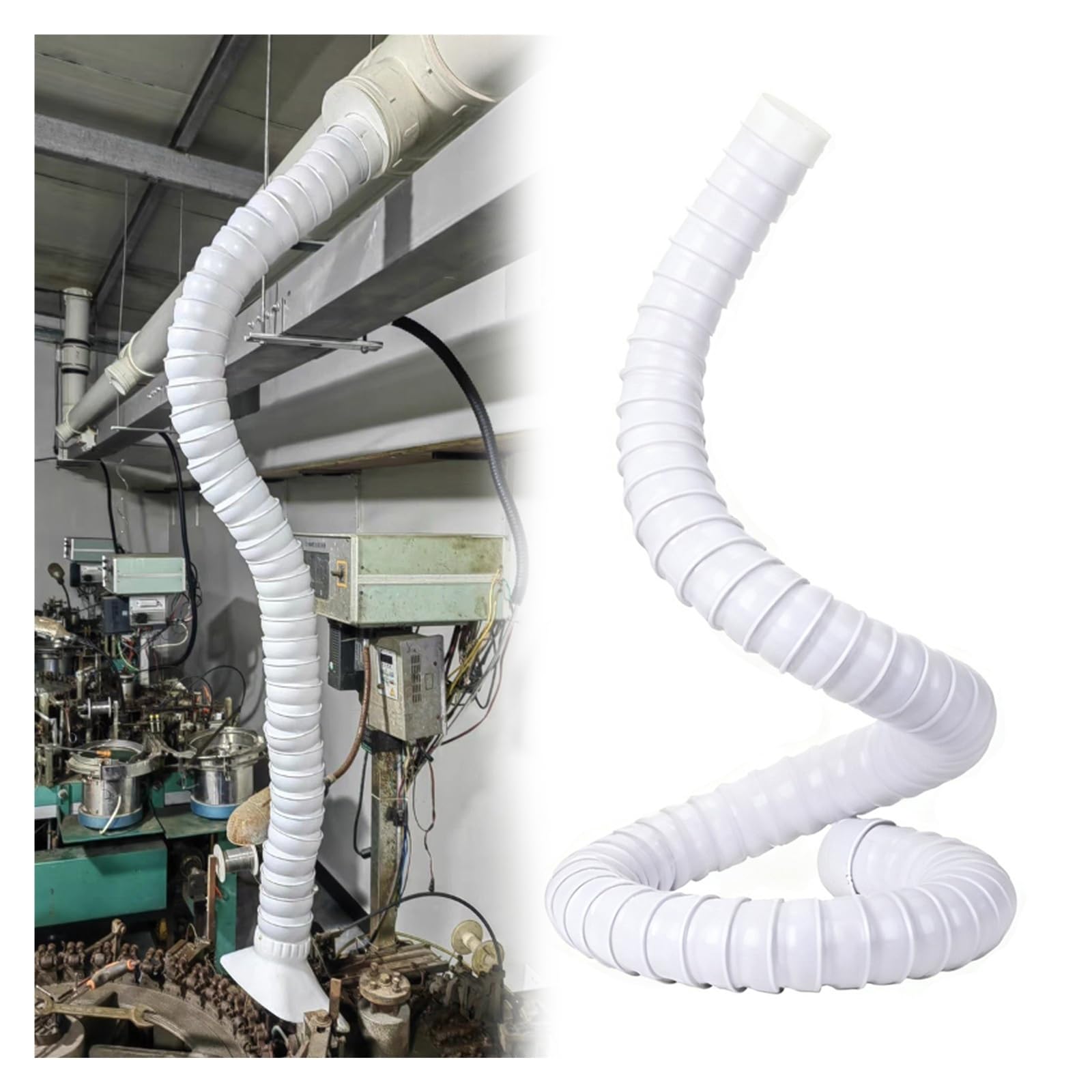 Manguera flexible de conducto de aire con capucha para uso en laboratorio y taller