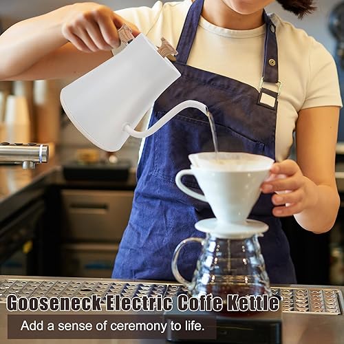 Miniatura 2 de Hervidor eléctrico de cuello de cisne para verter sobre cafété, hervidores eléctricos de calentamiento rápido de 1200 W 0.9 L con interior de acero