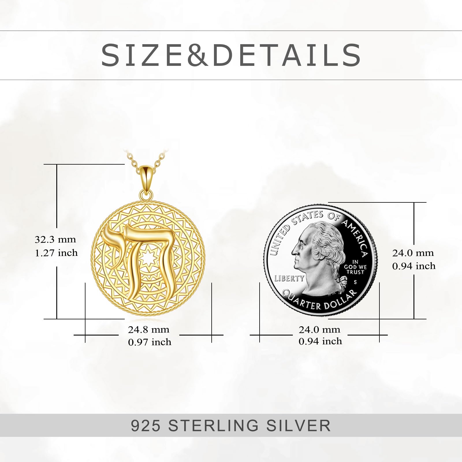 POPLYKE OM/Chai collana ebraica in argento Sterling gioielli messianici regalo ebraico per le donne