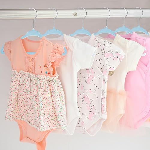 Miniatura 4 de 100 perchas de terciopelo para bebés de 11 pulgadas, antideslizantes para niños, perchas de terciopelo antideslizantes de 11 pulgadas y clip de