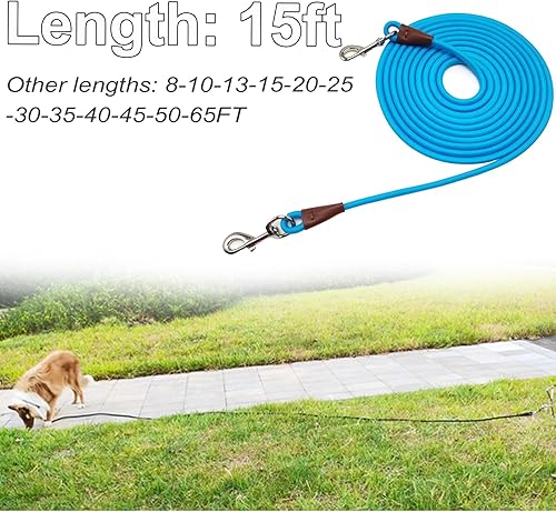 Miniatura 4 de SEPXUFORE Correa para perro de cuerda para atar, 810152030 pies, cable de nailon resistente para perros medianos y grandes, interiores y exteriores,