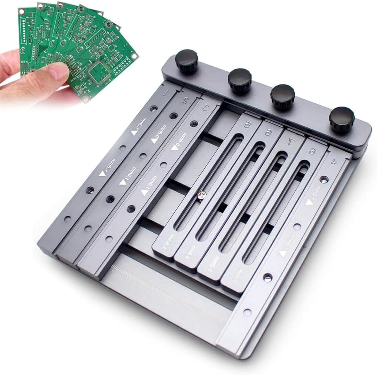 Gabarit pochoir pour pâte à braser et circuit imprimé CMS 100x130 mm à positionnement précis