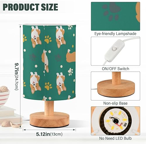 Miniatura 3 de Lámparas de dormitorio, lámparas de noche únicas y lindas patas de perro corgy luz nocturna para niños oficina