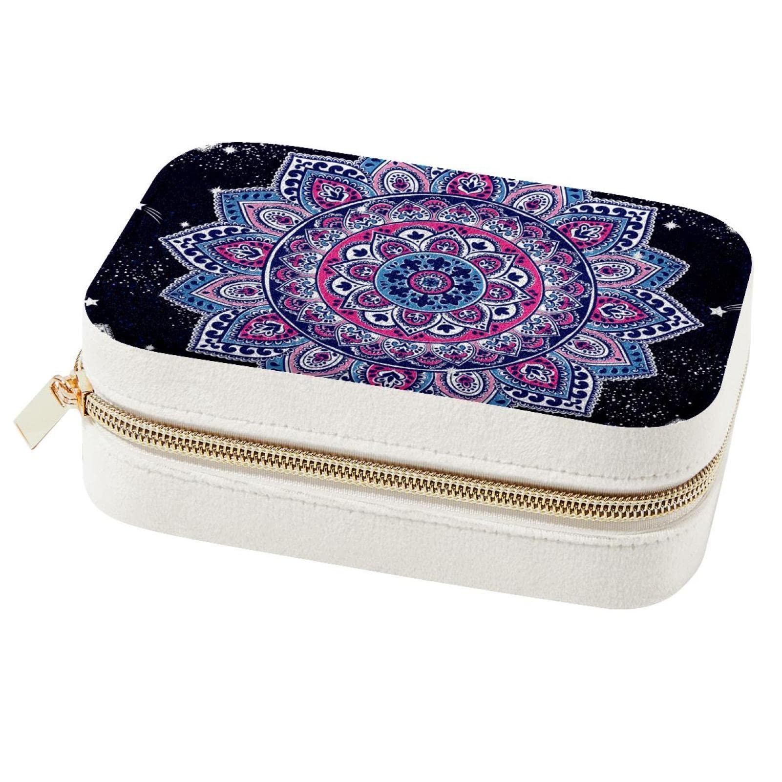 Boîte à bijoux de voyage avec compartiments sécurisés et miroir intégré
