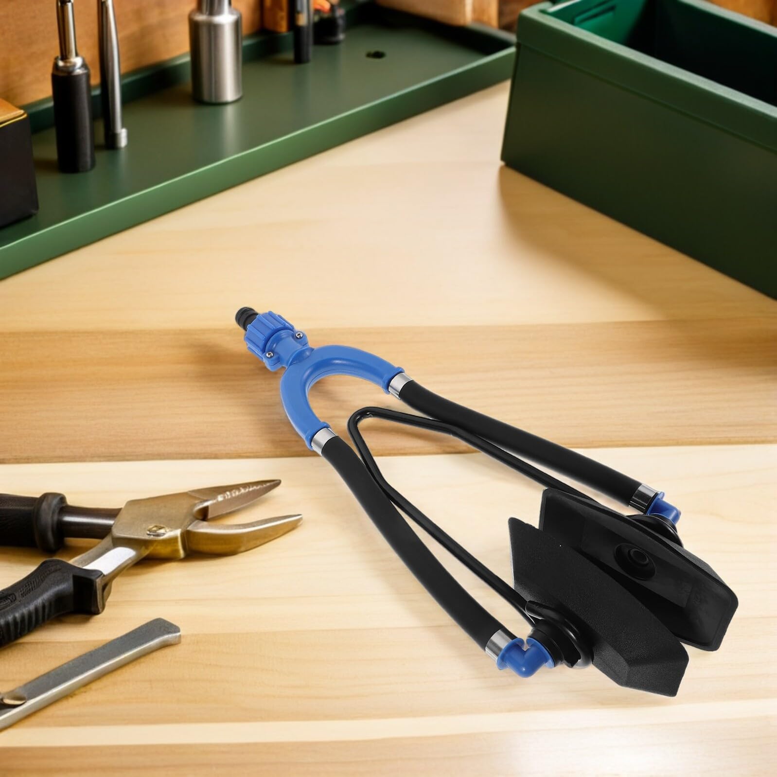 SUPVOX Dispositivo di Lavaggio Doppio Tubo per Motori Fuoribordo Marini Blu, Pulitore Motore Cuffie Antirumore per Barche, Manicotti Acqua per Manutenzione Yacht e Pulizia Efficiente