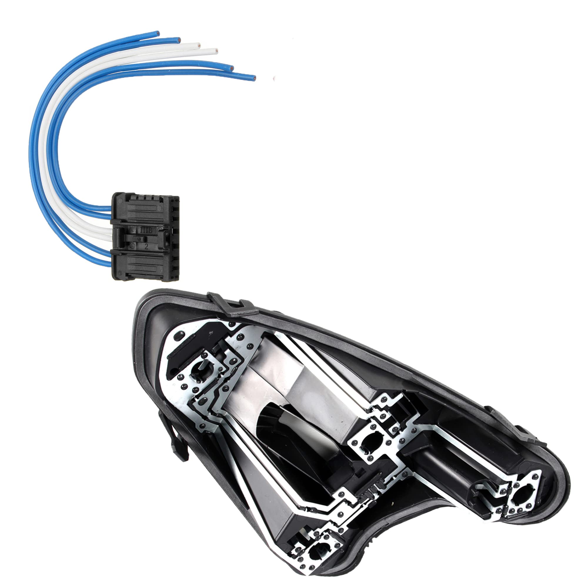 Partsline Platine Porte Ampoule de Feu Arrière Gauche Côté Conducteur AVEC Faisceau Électrique compatible pour 308 de 2007 à 2015-1606959280 1606248780
