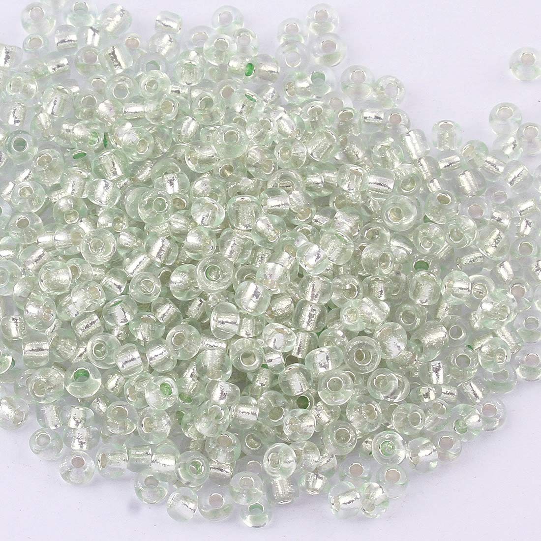 1100 Perline Mini Da 4 Mm, 6/0, Perline Pony, In Vetro, Trasparenti, Per Bambini, Per Il Mare (cristallo AB Trasparente