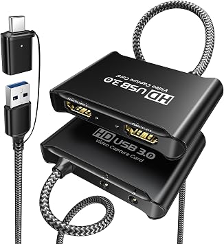 ByteWave USB 3.0 HDMI Video Capture Card, 4K Passthrough, HD 1080P60 Output | Metalshell, Plug & Play, HDMI to USB C Audio Video Game Capture Device for Streaming, Cam Link for Switch2/PS5/Xbox/PC/OBS