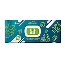 Record salviette igienizzanti umide per cani e gatti. Salviette cane e salviette gatto. Confezione 80 pezzi. Salviettine per animali per pelo zampe muso ed occhi. Rispettano cute e pH. Aroma Aloe Vera