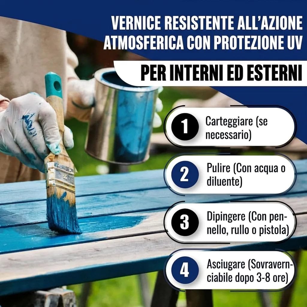Vernice poliuretanica per legno opaco viola porpora RAL 4007 Lilla Pittura per esterno Pittura per legno Vernice per – rinforzata PU e resistente ai raggi UV + kit (X300) e Diluente (1 L) (20 L) Hambu