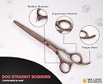 Ciseaux pour chiens - Meilleurs outils pour Goldendoodles & Pouilles - Droit, Courbé & Des cisailles minces - Acier inoxydable de qualité professionnelle, 4 Pc Set [We Love Doodles]